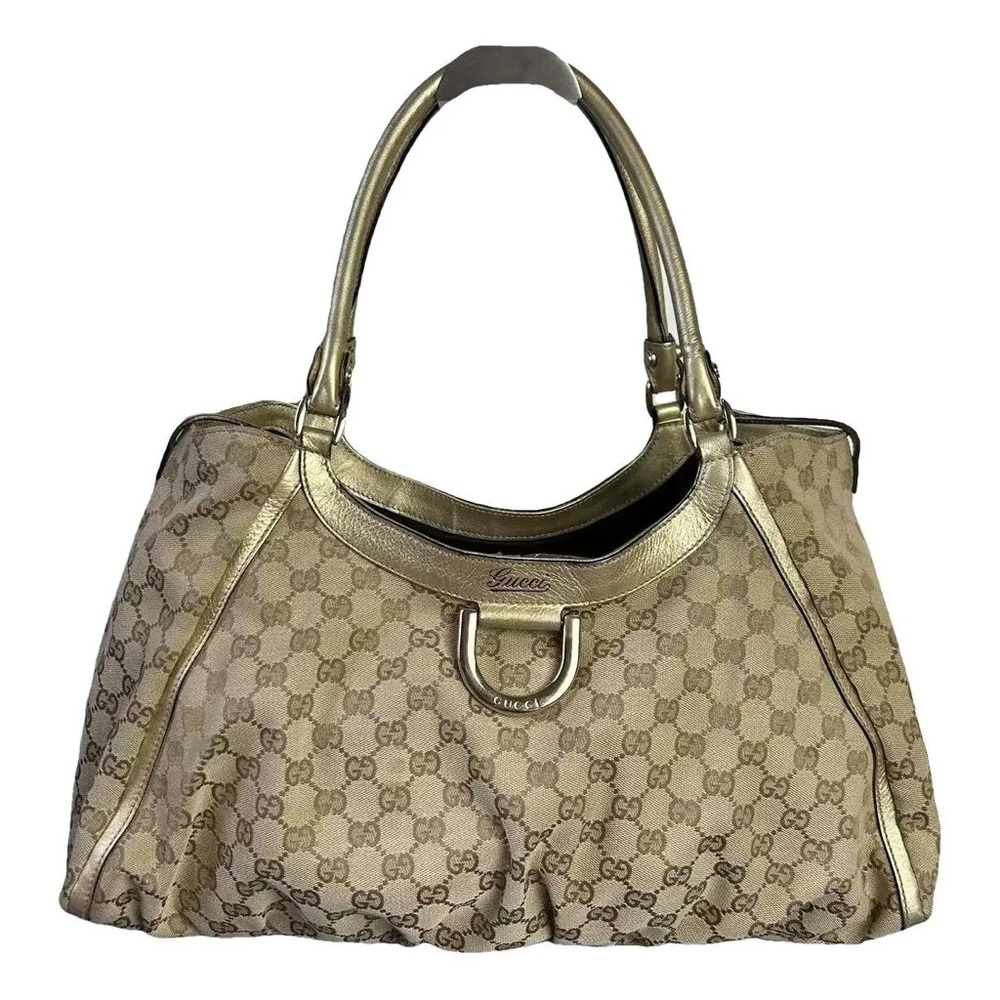 Gucci Metallic Gold and Tan Shoulder Bag